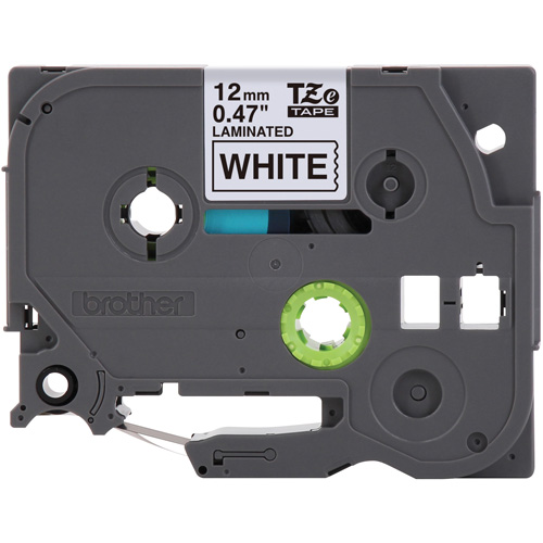 Tze Tape Cartridges, 12 mm x 26-1/4', Black on White Canadian Safety Group Inc.