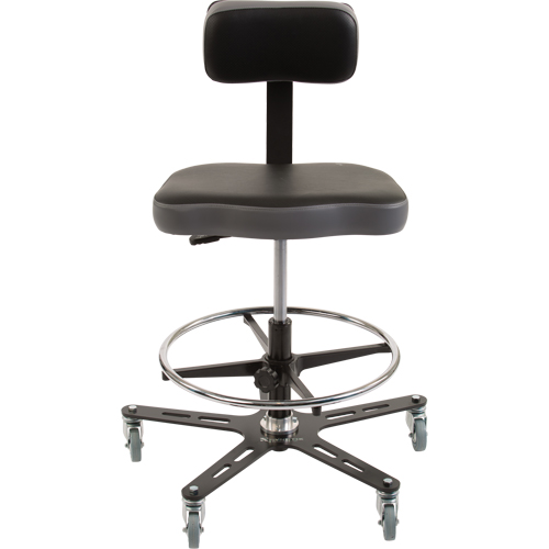 Chaise ergonomique industrielle TF160, Mobile, Ajustable Hauteur, Capacit&eacute; 300 lb Canadian Safety Group Inc.