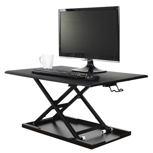Bureau ajustable pour travail assis et debout, Mod&egrave;le de bureau, 15-3/4" h x 31-1/2" la x 22-1/2" p, Noir Canadian Safety Group Inc.