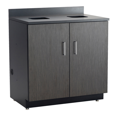 Armoire modulaire de base, M&eacute;lamine, 39" h x 36" la x 25" P, Nuit d'Asie/noir Canadian Safety Group Inc.