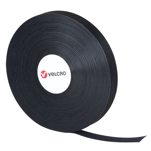QWIK Fastener Ties, Hook & Loop, 25 yds x 3/4", Self-Grip, Black Canadian Safety Group Inc.