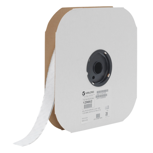 Fastener Tape, Loop, 25 yds x 1", Sew-On, White Canadian Safety Group Inc.