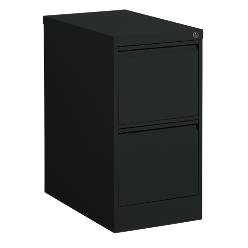 Classeur vertical, Acier, 2 tiroirs, 15-1/7" la x 25" p x 29" h, Noir Canadian Safety Group Inc.