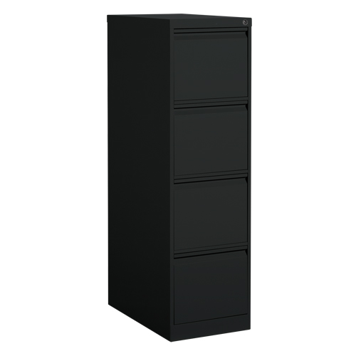 Vertical Filing Cabinet, Steel, 4 Drawers, 15-1/7" W x 25" D x 52" H, Black Canadian Safety Group Inc.