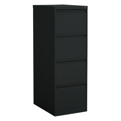 Vertical Filing Cabinet, Steel, 4 Drawers, 18-1/7" W x 25" D x 52" H, Black Canadian Safety Group Inc.