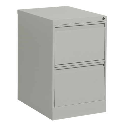 Vertical Filing Cabinet, Steel, 2 Drawers, 18-1/7" W x 25" D x 29" H, Grey Canadian Safety Group Inc.