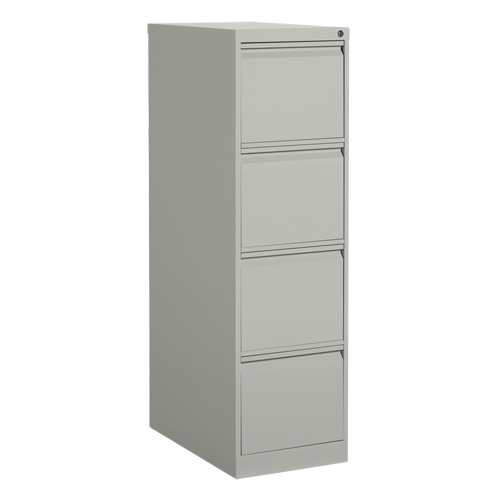 Vertical Filing Cabinet, Steel, 4 Drawers, 15-1/7" W x 25" D x 52" H, Grey Canadian Safety Group Inc.