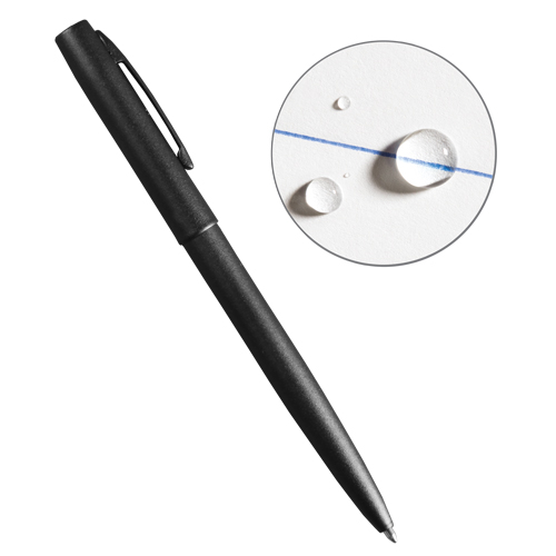 Stylo en m&eacute;tal &agrave; l'&eacute;preuve des intemp&eacute;ries, Bleu, 0,8 mm, R&eacute;tractable Canadian Safety Group Inc.