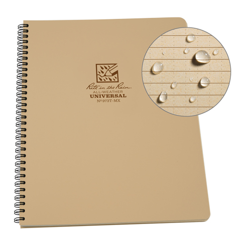 Side-Spiral Notebook, Soft Cover, Tan, 64 Pages, 4-5/8" W x 7" L Canadian Safety Group Inc.