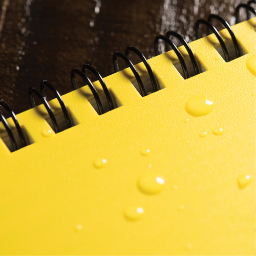Carnet de notes de poche &agrave; spirale lat&eacute;rale, Couverture souple, Jaune, 64 Pages, 4-5/8" , 7"  Canadian Safety Group Inc.