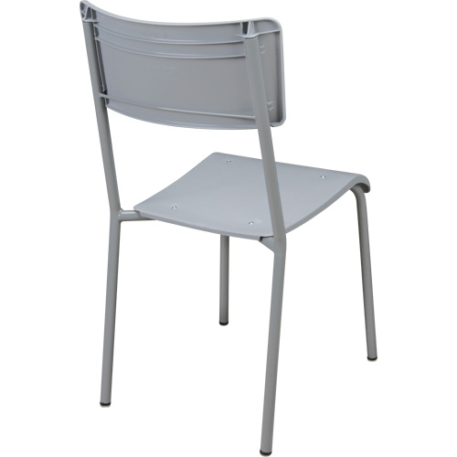 Ventura Stacking Chair, Polypropylene, 36" High, 300 lbs. Capacity, Grey Canadian Safety Group Inc.