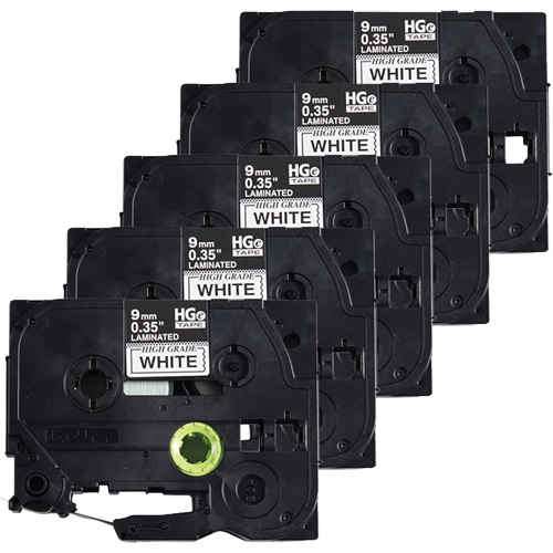 Laminated Tape, 9 mm x 8 m, Black on White Canadian Safety Group Inc.