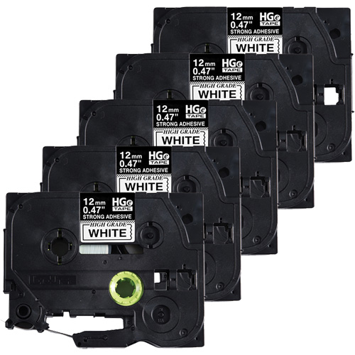 Laminated Tape, 12 mm x 8 m, Black on White Canadian Safety Group Inc.