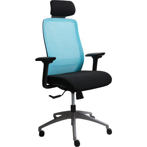 Chaise de bureau ajustable s&eacute;rie Era avec appui-t&ecirc;te, Tissu/Mailles, Bleu, Capacit&eacute; 275 lb Canadian Safety Group Inc.