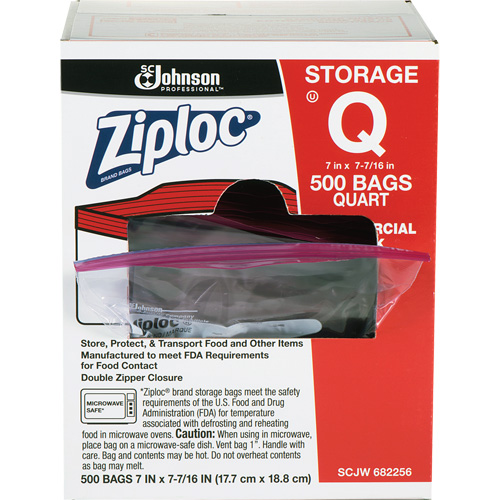 Sacs d'entreposage alimentaire &agrave; double fermeture &agrave; glissi&egrave;re de Ziploc Canadian Safety Group Inc.