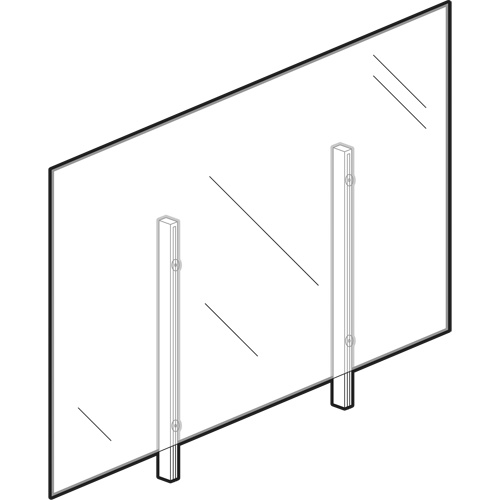 Sneeze Guard, 36" W x 36" H Canadian Safety Group Inc.