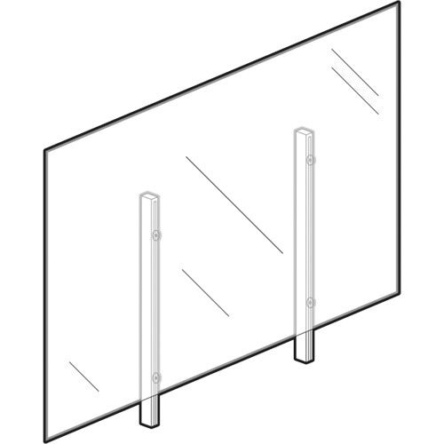 Sneeze Guard, 48" W x 36" H Canadian Safety Group Inc.