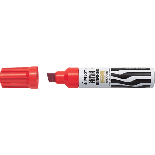 Super Colour Jumbo Permanent Marker, Red, Chisel Tip Canadian Safety Group Inc.
