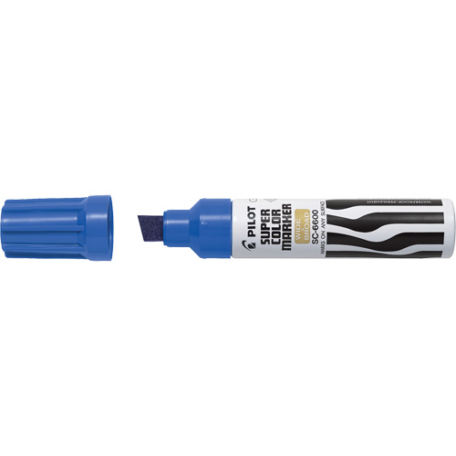 Super Colour Jumbo Permanent Marker, Blue, Chisel Tip Canadian Safety Group Inc.