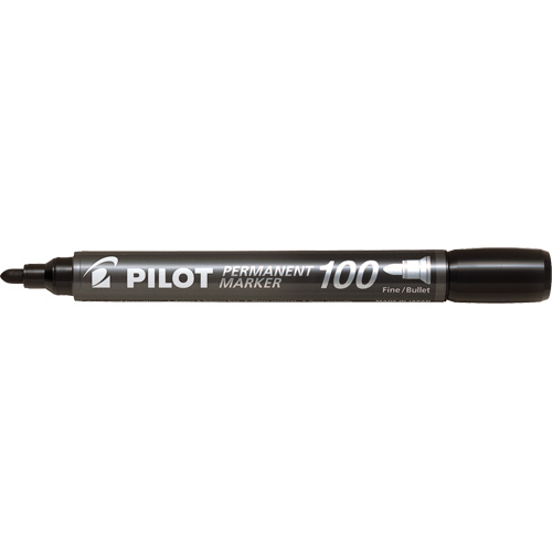 Pilot 100 Permanent Marker, Black, Bullet Tip Canadian Safety Group Inc.