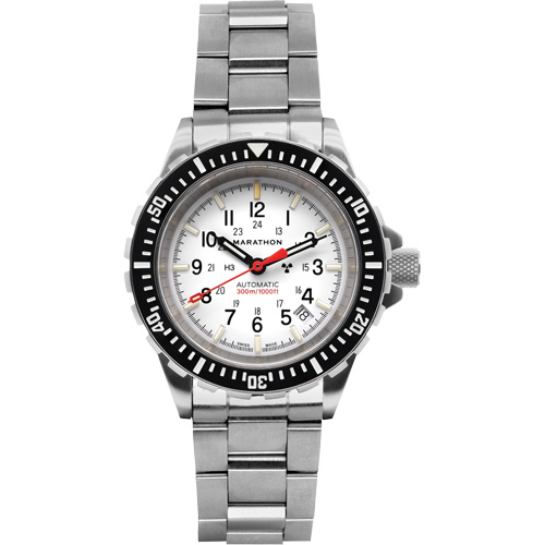 Grande montre automatique de plong&eacute;e &eacute;dition arctique GSAR avec bracelet en acier inoxydable, Num&eacute;rique, &agrave; piles, 41 mm, Argent Canadian Safety Group Inc.