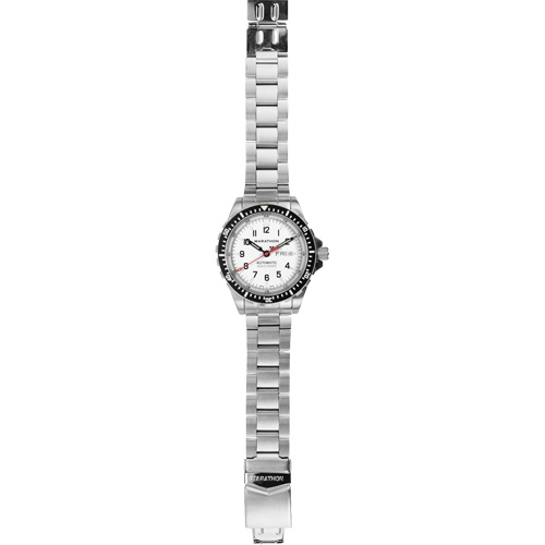 Tr&egrave;s grande montre automatique &eacute;dition arctique avec jour/date avec bracelet en acier inoxydable, Num&eacute;rique, &agrave; piles, 46 mm, Argent Canadian Safety Group Inc.