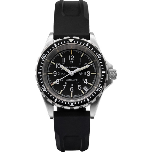 Montre Steel Navigator avec date sur ensemble bracelet en caoutchouc noir de trois morceaux, Num&eacute;rique, &agrave; piles, 36 mm, Noir Canadian Safety Group Inc.