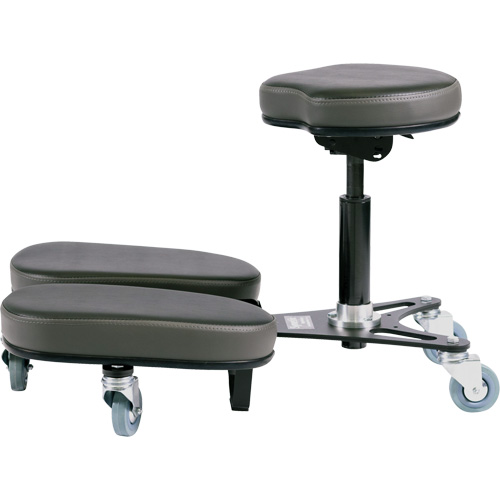 Chaise &agrave; genoux r&eacute;glable, Vinyle, Noir/gris Canadian Safety Group Inc.