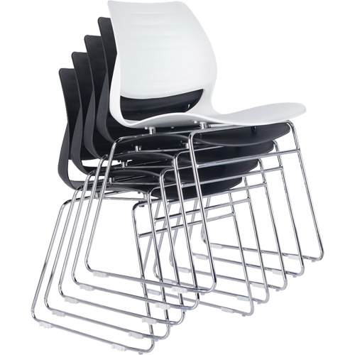 Chaises empilables, Polypropyl&egrave;ne, Hauteur 32", Capacit&eacute; 250 lb, Noir Canadian Safety Group Inc.