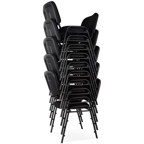 Chaises empilables, Tissu, Hauteur 32", Capacit&eacute; 250 lb, Noir Canadian Safety Group Inc.