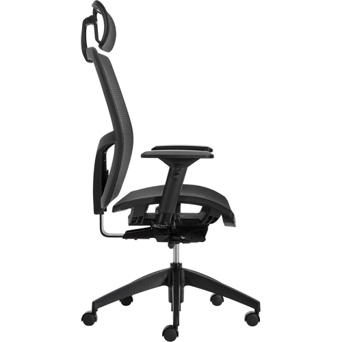 Format+ High-Back Weight-Sensing Synchro-Tilter with Headrest, Mesh, Black, 300 lbs. Capacity Canadian Safety Group Inc.
