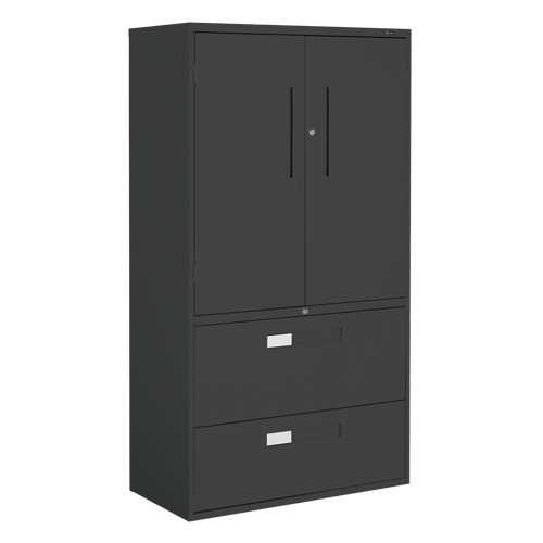 Multi-Stor Cabinet, Steel, 3 Shelves, 65-1/4" H x 36" W x 18" D, Black Canadian Safety Group Inc.