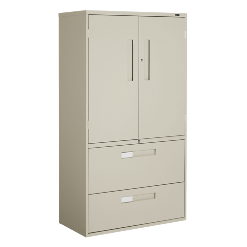 Multi-Stor Cabinet, Steel, 3 Shelves, 65-1/4" H x 36" W x 18" D, Beige Canadian Safety Group Inc.