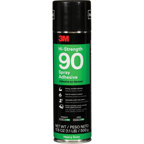 Adh&eacute;sif ultrar&eacute;sistant 90, Transparent, Canette a&eacute;rosol Canadian Safety Group Inc.