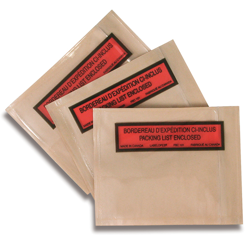 Packing List Envelopes, 5-1/2" L x 4-1/2" W Canadian Safety Group Inc.