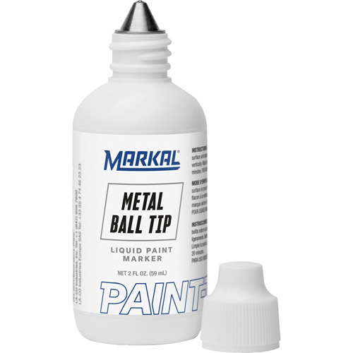 Marqueur Paint-Riter avec pointe en bille m&eacute;tallique, Liquide, Blanc Canadian Safety Group Inc.