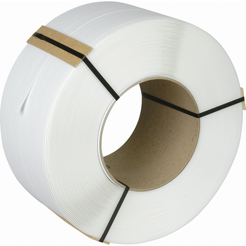 Strapping, Polypropylene, 3/8" W x 12900' L, White, Machine Grade Canadian Safety Group Inc.