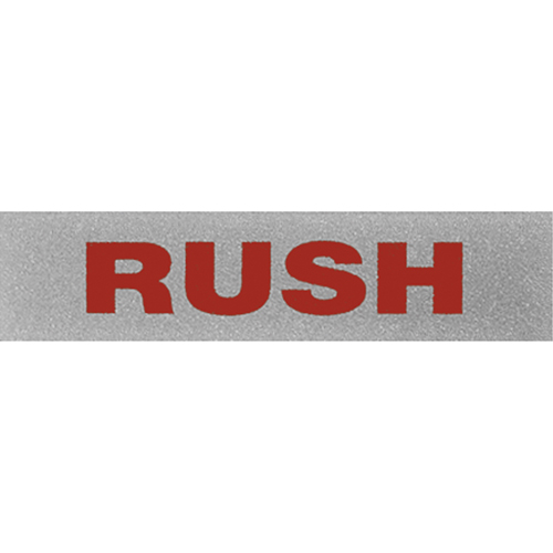 "Rush" Special Handling Labels, 5" L x 2" W, Black on Red Canadian Safety Group Inc.