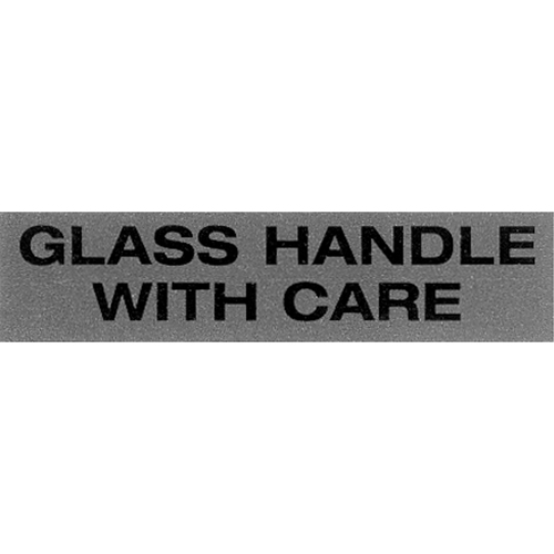 "Glass Handle with Care" Special Handling Labels, 5" L x 2" W, Black on Red Canadian Safety Group Inc.