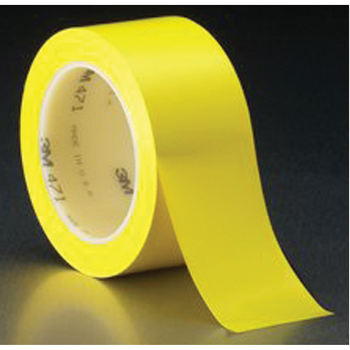 471 Vinyl Tape, 50.8 mm (2") W x 32.9 m (108') L, 5.3 mils, Yellow Canadian Safety Group Inc.