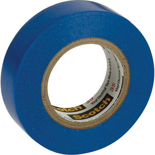 Rubans en vinyle pour codage en couleurs 35 Scotch, 12,7 mm (1/2") x 20,1 m (66'), Bleu, 7 mils Canadian Safety Group Inc.