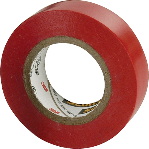 Rubans en vinyle pour codage en couleurs 35 Scotch, 12,7 mm (1/2") x 6,1 m (20'), Rouge, 7 mils Canadian Safety Group Inc.
