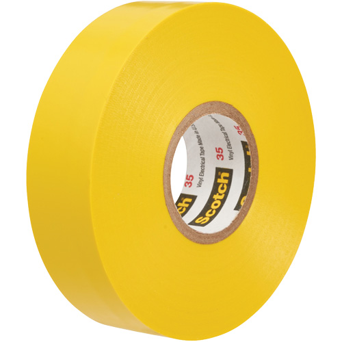 Scotch&reg; 35 Colour Coded Tape, 12.7 mm (1/2") x 6.1 m (20'), Yellow, 7 mils Canadian Safety Group Inc.