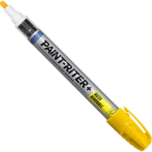 Marqueur &agrave; la peinture nettoyable &agrave; l'eau Paint-Riter+, Liquide, Jaune Canadian Safety Group Inc.
