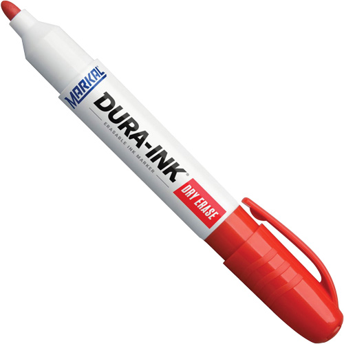 Marqueurs &agrave; essuyage &agrave; sec Dura-Ink, Rouge, Pointe Ronde Canadian Safety Group Inc.