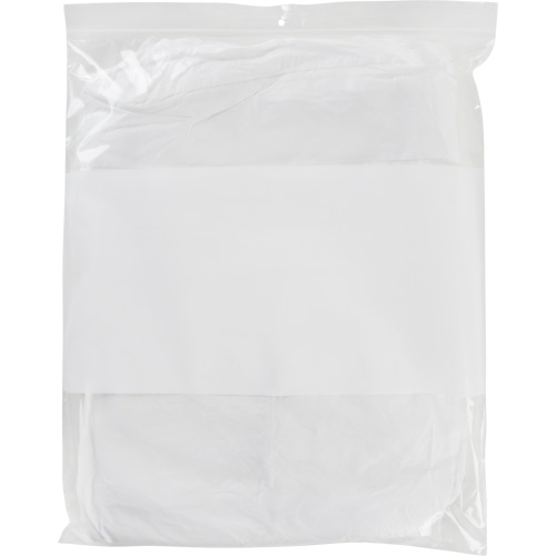 White Block Poly Bags, Reclosable, 15" x 12", 2 mils Canadian Safety Group Inc.