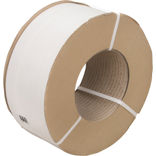 Strapping, Polypropylene, 1/2" W x 9900' L, White, Machine Grade Canadian Safety Group Inc.