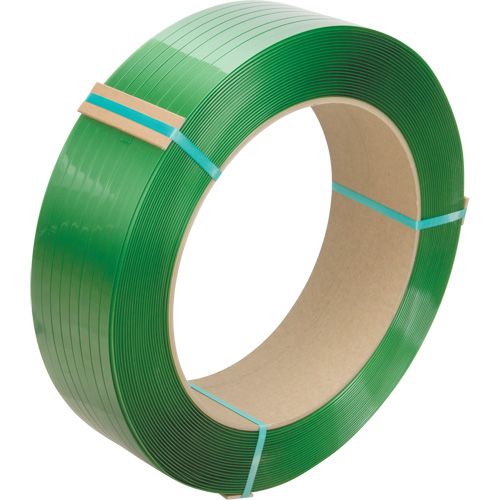 Feuillard, Polyester, 3/4" la x 2680' lo, Vert, Calibre Manuel Canadian Safety Group Inc.