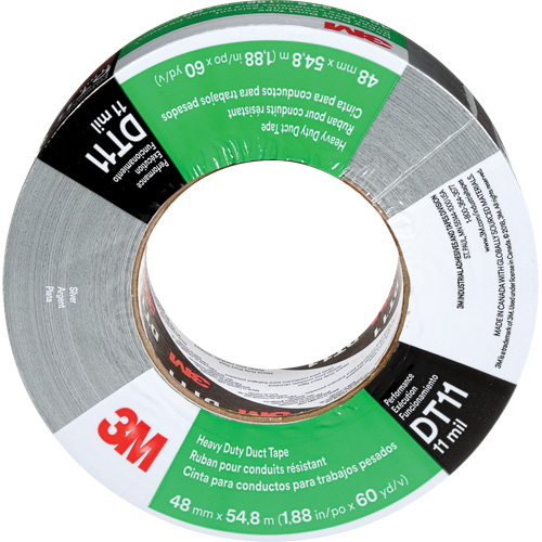 DT11 Heavy-Duty Duct Tape, 11 mils, Silver, 48 mm (2") x 55 m (180') Canadian Safety Group Inc.
