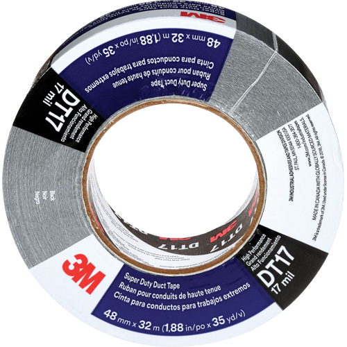 DT17 Super-Duty Duct Tape, 17 mils, Black, 48 mm (2") x 32 m (105') Canadian Safety Group Inc.